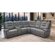 Arwen Grey Leather Corner Power Recliner