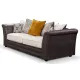 Lola 3 Seater DK Grey-Silver Check